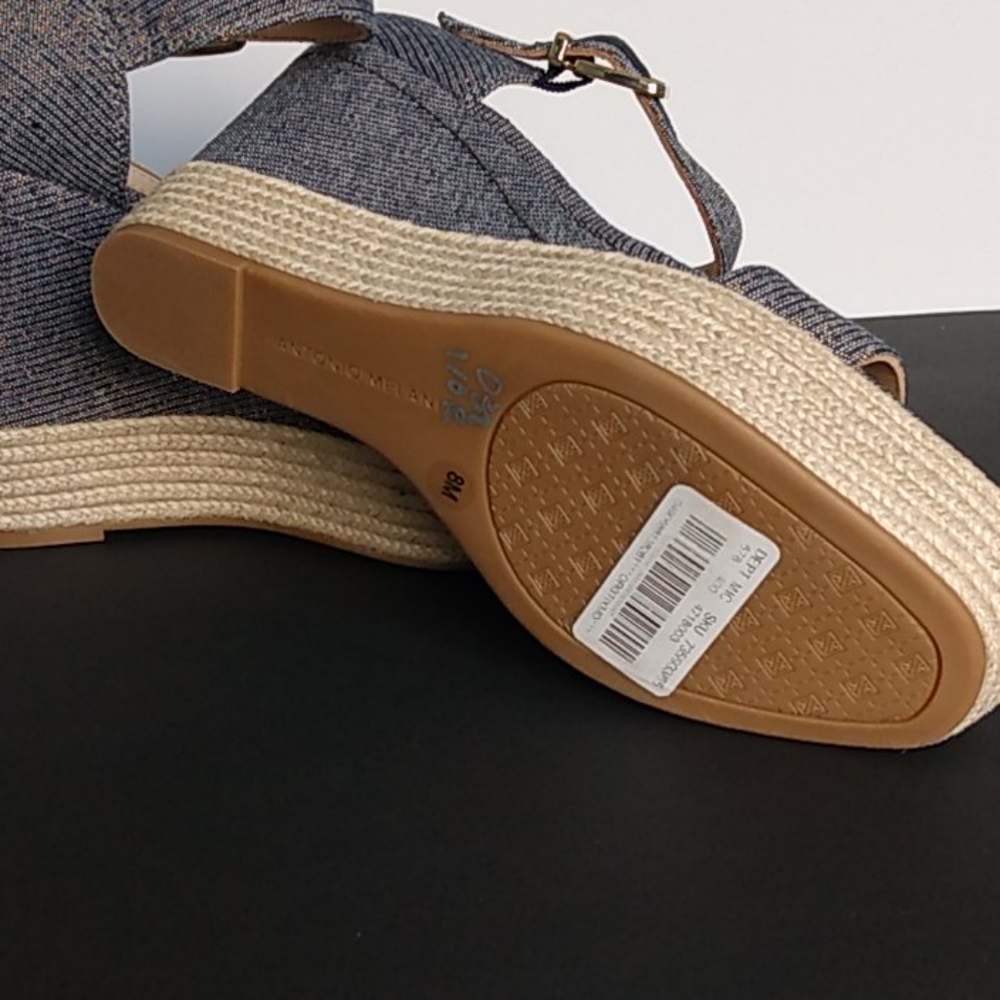Antonio Melani Blue Lauralyn Platform Wedge - Picture 9 of 11